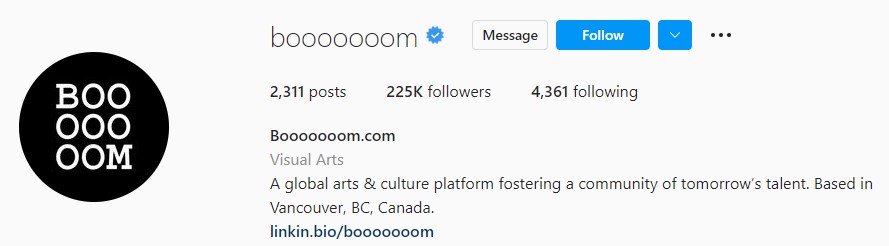 Booooooom on Instagram with 225k Followers