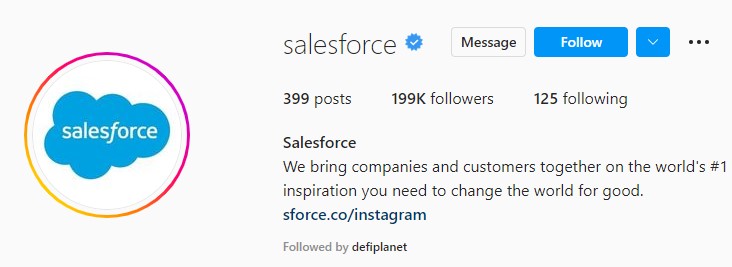 Salesforce on Instagram with 199k Followers