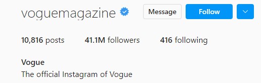 Vogue brands with the best social media