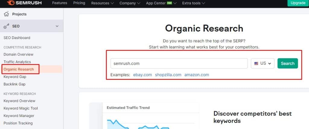 how to do keyword research in only 5 minutes - Organic Research Tool